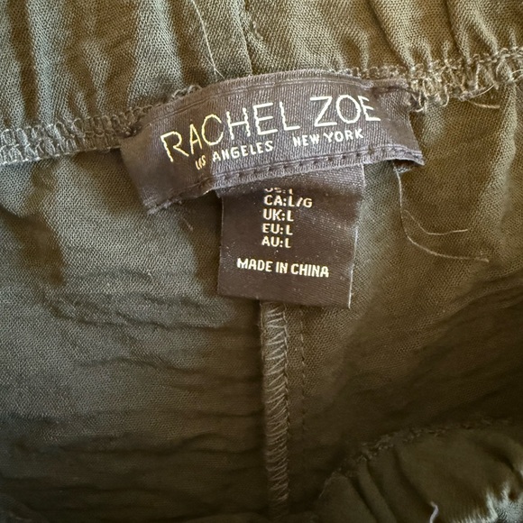 Rachel Zoe Army Green Cargo Silky Joggers - Picture 8 of 8